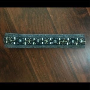 Anthropologie elastic beaded waist belt
